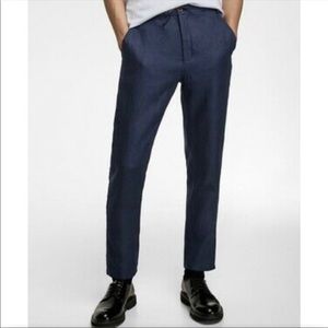 ZARA Men’s Linen Pants in Navy